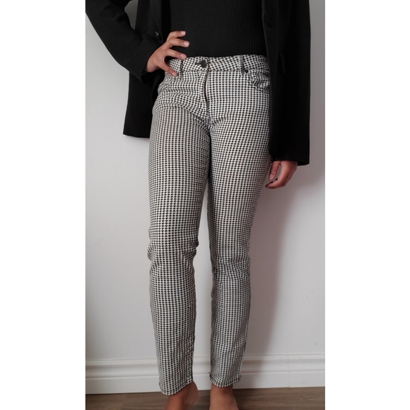 Houndstooth, mid-rise pants, Size 28 - Picture 4 of 7